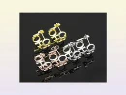 Fashion New Hollow CH Letter Stud Earrings Symbol Friendship Love Lady Earrings 18K Rose Gold CH Earrings Jewelry 6088129