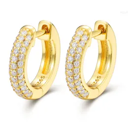 Fine Jewelry Earring Kobiety Luksusowe złoto Plane 925 Sterling Silver Out Out VVS Moissanite Kolczyki dla mężczyzn