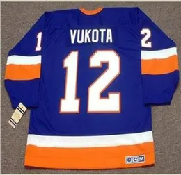 Винтажные хоккейные 12 MICK VUKOTA 1993 CCM Vintage Home Hockeys Jersey или трикотажные изделия на заказ с любым именем и номером в стиле ретро 4392877