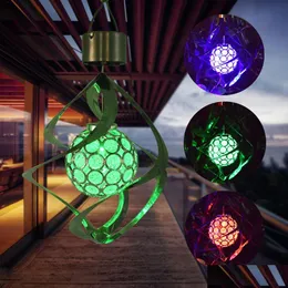 Inne oświetlenie LED Lampy słoneczne Lampy słoneczne wiszą piłkę 7 kolorowe światła ogrodowe ogrodowe krajobraz zewnętrzny lampa lampa lampa upuszcza Ligh dhetv
