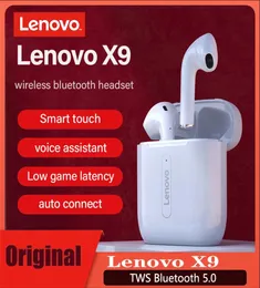 Lenovo x9 sem fio bluetooth fone de ouvido v50 controle toque fones estéreo hd falando com 300mah bateria microfone headset5972409