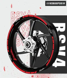 Adesivos refletivos para anel interno de motocicleta, logotipos decorativos e decalques, fita de proteção de aro para aprilia rsv4 rsv 47186136