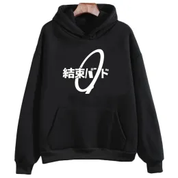 Bluzy japońskie anime bocchi the rock hoodies kobiety bluza hosom kessoku zespół zimowa ciepła bluza vintage harajuku estetyczne sudaderas