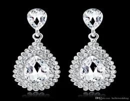 Shining Fashion Crystals Earrings Rhinestones Long Drop Earring For Women Bridal Jewelry Wedding Present For Bridesmaids BW0091333695