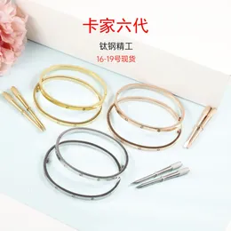 New classic bracelets Trend fashion studded with diamonds Titanium gold silver personalised bangle bracelets boutique gift Never Fade Not Allergic