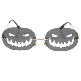 Okulary przeciwsłoneczne ramy balowe rekwizyty imprezowe zaopatrzenie w halloween pusta dynia elegancka vintage bezramowa bezczynnie okular