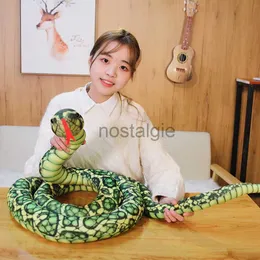 Animais 1 PC 200cm300cm Cobras Gigantes Brinquedo de Pelúcia Simulação Long Golden Python Stuffed Snake Plushie Crianças Meninos Presente Decoração de Casa 240307