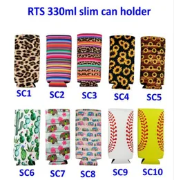 Neopren Slim Can Sleeve Leopard Print Insulation Baseball Can Can Rolder Water Bottle Covers Cola Bottle Case LSK10604242093