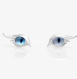 Thaya Original Design Earrings Blue Artificial Crystal Vintage Different Pupils Stud Party Earring Fine Jewelry Gift 2207186714336