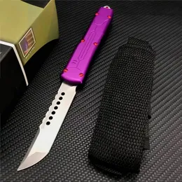 Purple Micro Bounty Hunter Tech Knife D2 Blade Material Aviation Aluminium Hnadle Camping Outdoor Tool Entertainment Collectibles Gift UT85