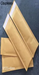 50pcslot långstorlek gul Kraft -kuvert med bubbla långa bubbla mailare vadderade kuvert stötsäkra postförpackningar12387055