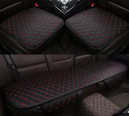 Car Seat Covers 3PCS Automobiles Protection Cushion Full Set PU Leather Universal Auto Interior Accessories Mat Pad9918144