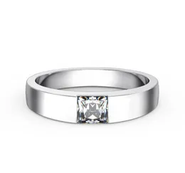 05CT Princess Cut Diamond Engagement Solitaire för sin solida Platinum 950 Ring Marriage Jewelry6011062