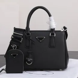 2024 Nowa torba projektantów Saffiano 2000 TOTE BAG Wysokiej jakości odwrócona torebka Trójkąt Luksusowy moda skórzana torba na ramię solidne kolorowe portfel