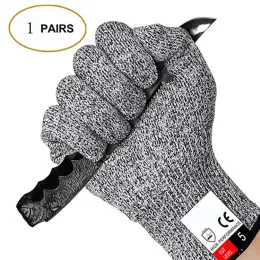 Einfache schnittfeste Handschuhe Messer Anti-Schnitt-Handschutzhandschuhe Lebensmittelqualität Level 5 Schnittschutz Fingerhandschuh Sicherheits-Küchenhandschuh