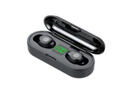 Wireless Earphone Bluetooth V50 Sports Wireless LED Display Touch Control Control Controls مع سماعة الميكروفون F9 TWS8988649