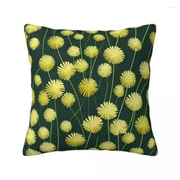 Pillow Dandelion Print Cover Yellow Green Vintage Case Soft Pillowcases For Office Car Home Decorative