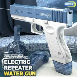 Gun Toys Glock Water Gun Electric Automatic Guns Portable Children Summer Beach Outdoor Fight Fantasy Toys Christmas Parenting GiftsL2403