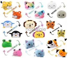 Farcito 19 Style Divertenti giocattoli Gatto Gato Bambini Morbido Regalo Animali di peluche DoubleSided Bambola bifacciale Peluches per bambini Ragazza CryingCat9959152 240307