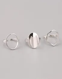 Anéis de casamento na moda charme círculo hexágono para mulheres homens boho junta festa punk cocktail jóias meninas presente anillos bijoux4993373