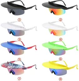 Utomhus mode solglasögon Rimless Siamese Lens Sunshade Solglasögon 2000 Cycling Sports Riding Glasses