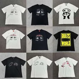 Projektant Cortezs Tracksuit American Street Hip Hop Letter Drukuj krótkie rękaw Cortieze T-shirt męska marka mody Summer Loose Okoła szyi T-shirt HB HB