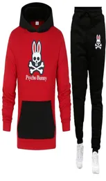 Tute da uomo donna Felpe con cappuccio e pantaloni da uomo Manica lunga Psycho Set atletici Completo primaverile e innamorato Tute da jogging Bunny Str3624559