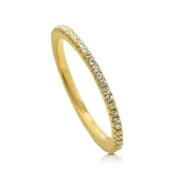 classic pave AAA cubic zirconia sparking fine 925 silver cz engagament band ring2760118