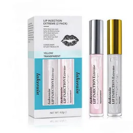 Другие косметические товары для здоровья Lakerain Lip Plump Gloss Makeup Essence Набор для губ Натуральный увлажняющий крем Питательный увлажняющий глянцевый блеск для губ Dh2Gm