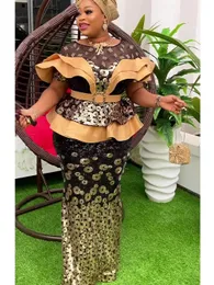 Plus Size Afrikanische Partykleider für Frauen Dashiki Ankara Pailletten Hochzeit Abendkleid Sexy Bodycon Maxi Langes Kleid Afrika Kleidung 240226