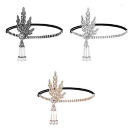 Hair Clips Ladies Headwear1920s Makeup Ball Decoration Feather Headband Gatsby Single Party Dress Up