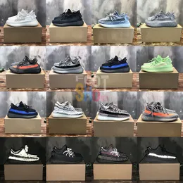 Scarpe designer per maschi da donna Sneaker da corsa casual osso osso onyx in acciaio grigio allevato triplo piatto nero-formazione a piastra bianca-formazione di lusso dimensioni 36-48