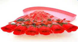 10PCLOlot Decor Rose sztuczne kwiaty jedwabne kwiaty kwiatowy lateks prawdziwy dotyk róży róży bukiet domowy projekt kwiaty 5829619