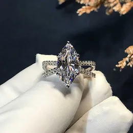 Кольцо 3ct Lab Diamond Ring Белое золото Заполненное Bijou Обручальное кольцо Кольца для женщин Свадебные украшения для вечеринок