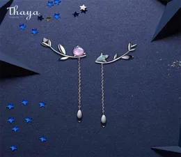 THAYA 디자인 은색 Moonnight Purple Zircon Stud Earrings Flatinum for Women Mimsummer Night039S Dream Fine Jewelry 210611889331