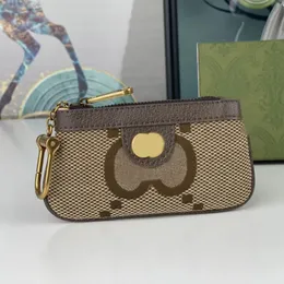 Mężczyźni Portfele projektanckie luksusowe ophidia Canvas Coin torebka dla kobiety wysokiej jakości stylistka mała mała karta z podwójnymi literami