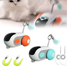 Crazy Car Remote Control Electric Cat Toy InteractiveCat Självlycka Tristess Relief Toyintelligent Remote Control Dual Mode 240226