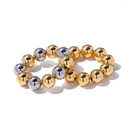 Rings Cluster Gioventù Elettroforesi alla moda perline di rame protette per perle di rame elastico Gift Gioielli di moda ad anello a sfera per donne