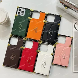 Luxury Designer Leather Wallet Card Holder Case for Apple iPhone 15 Pro Max 14 13 12 11 Pro Plus XS MAX Fashion Brand Phone Cover Crossbody Strap Women