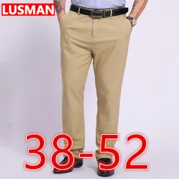 Spodnie duże rozmiary jesienne Pants Męskie Panto Terno Masculino Business Pants 3852 Prosto luźne prace Długie spodnie Calca Męskość społeczna