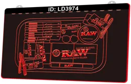 LD3974 Raw Wooden Scarette حامل مزدوج برميل Hemp Wick Light Sign 3D LED بالكامل Retail2108071