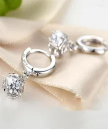 Orecchini a bottone Orecchini con diamanti bianchi da 15 carati per gioielli da donna Argento sterling 925 Quadrato geometrico Kolczyki Bizuteria Orecchini 5918858