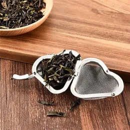 Stainless Steel Tea Strainer Locking Spice Mesh Infuser Tea Ball Filter for Teapot Heart Shape Tea Infuser FY5112 0307