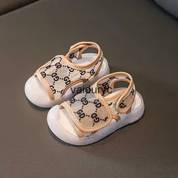 Sandals Athletic Outdoor Baobaotou sandals female 1-3 years old childrens walking shoes boys beach shoes 0-2 baby breathable net shoes summerH240307