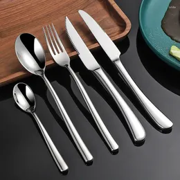 Set di stoviglie Appassito francese Moonlight 666 Acciaio inossidabile 304 Utensili da pranzo occidentali Coltello Forchetta Cucchiaio Set di quattro stelle El Forniture Ca