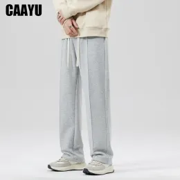 Byxor caayu herr jogger tröjor mode hip hop japanska streetwear dragkammare casual baggy byxor sport löst grå byxor herr