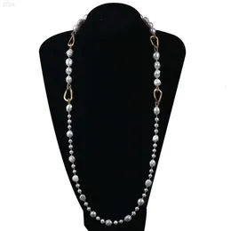 Beautiful Simple Handmade Design New Fashion Lady Long Fresh Water Pearl Necklace