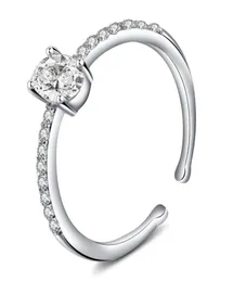 خواتم الزفاف الكبيرة البيضاوية الكعبة Zirconia مفتوحة للنساء أزياء قابلة للتعديل Anel de Namoro Judgeer Jewelry Love Gift Whole4464195