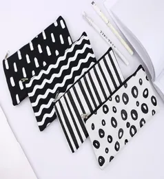 Stripe Pencil Bag Pocket School Cosmetic Make Up Pencil Pen Organizer Bag Case Pouch Office School Supplies3495155