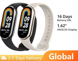 Versione globale Xiaomi Band 8 1.62 AMOLED Durata della batteria ultra lunga 16 giorni Bracciale intelligente 150+ modalità sportive